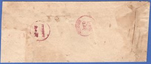 INDIA Indian States INDORE cover with two Magenta-Red cancels on reverse