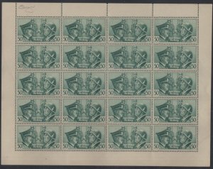 WC1_34593 H. ITALY KINGDOM. Sheet of the Sassone IG455. Raybaudi cert. MNH