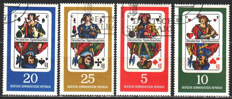 GDR. 1967. 1298-1301. Playing cards. USED.