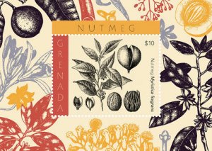 Grenada 2018 - Nutmeg, Agriculture - Souvenir Stamp Sheet - Scott #4284 - MNH