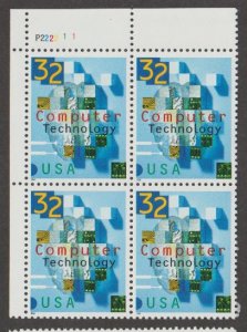 U.S. Scott #3106 Computer Technology Stamps - Mint NH Block