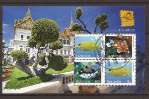 2010 Australia - Sc3272a - used VF - Souvenir Sheet - Fish