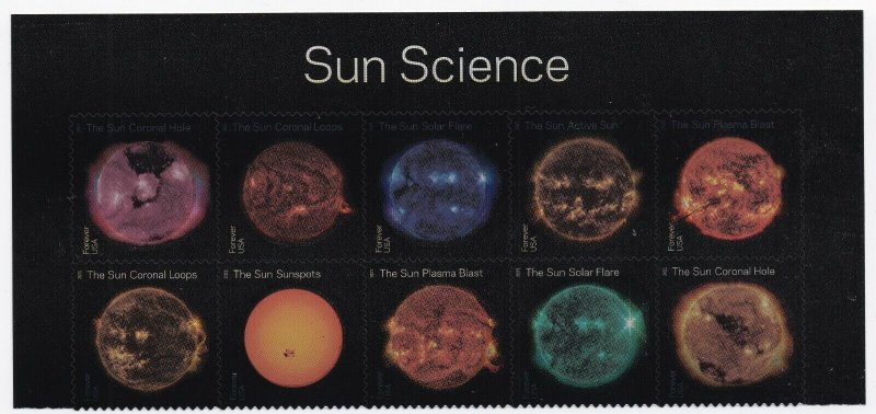 US 5598-5607 5607a Sun Science F header block 10 MNH 2021