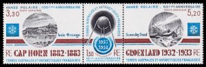 French Southern & Antarctic Terr. Scott C75a Strip of 3 (1983) Mint NH VF C