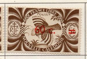 New Caledonia 1938-46 Early Issue Fine Mint Hinged 60c. Surcharged 193567