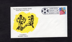 2897 B'ham Philatelic Society-1996 Olympic Soccer Cover
