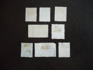 Stamps - New Zealand - Scott#70-72,74,75,79-81 - Used Part Set of 8 Stamps