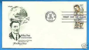 C96a  WILEY POST 25c AIRMAIL PAIR 1979,  U/A ARTMASTER FI...