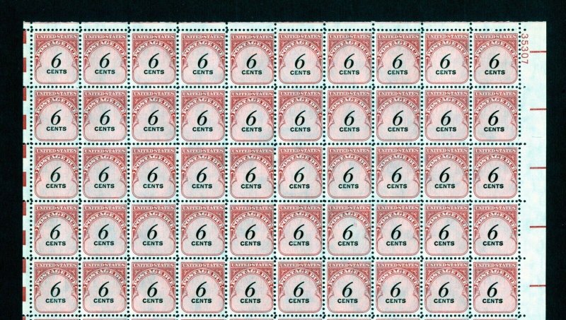 UNITED STATES SCOTT# J94  SHEET OF 100 SHINY  GUM MINT NH