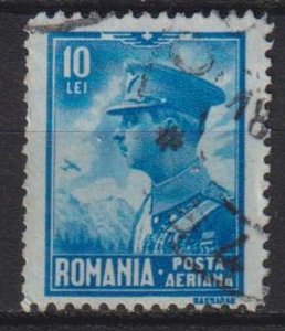 Romania 1930 Airmail King Karl II Mi.392 Used