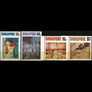 SINGAPORE 1972 - Scott# 153-6 Paintings Set of 4 NH