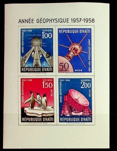 HAITI Sc C121a NH SOUVENIR SHEET OF 1958 - GEOPHYSICAL YEAR