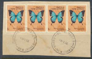 Papua New Guinea SG 82  SC# 209  Used on piece -  Butterflies see details