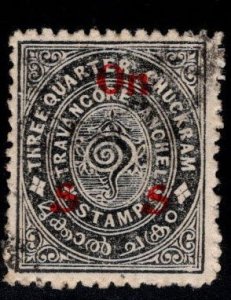 India - Feudatory state of Travancore Scott o44 Used