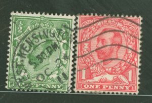 Great Britain #151/152 Used Single (Complete Set)