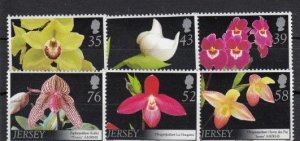 Jersey 2008,  Orchids. set of 6 unmounted Mint NHM