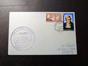 1976 Falkland Islands Airmail Cover South Georgia to Erfurt DDR Germany