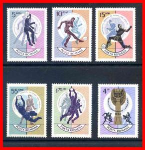 Romania 1966 #1830-1835, World Cup Soccer set of 6  --  MNH