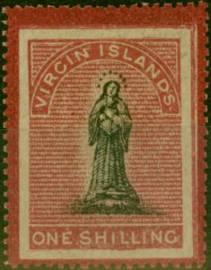 Virgin Islands 1867 1s Black & Rose-Carmine Greyish Paper SG20 Fine & Fresh U...