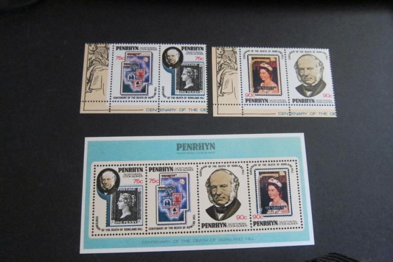 Penrhyn Island 1979 Sc 107-108,108c set of 2 MNH