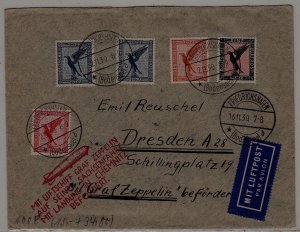 Germany Zeppelin cover 2.11.30 Chemnitz
