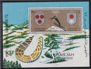 Sharjah # MIBlock85, Sapporo Winter Olympics, Souvenir Sheet, Mint NH