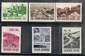 Belgium B 538-43 MNH 1953 Promote Tourism CV $90.00