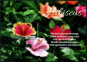 2021 Marshall Is Hibiscus Flowers SS  (Scott 1277) MNH