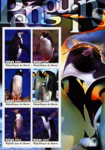 Benin 2003 PENGUINS Sheetlet (6) Perforated MNH