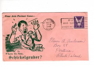 Patriotic WWII Shickelgruber Temple Artist/Publisher Des Moines IA 1943 CoverH11