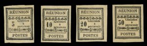 French Colonies, Reunion #J1/5 (YT 1/5) Cat€235, 1889 Postage Dues, 5c, 10c...