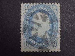 US Series of 1861-62 Stamps SC #63 Benjamin Franklin Used