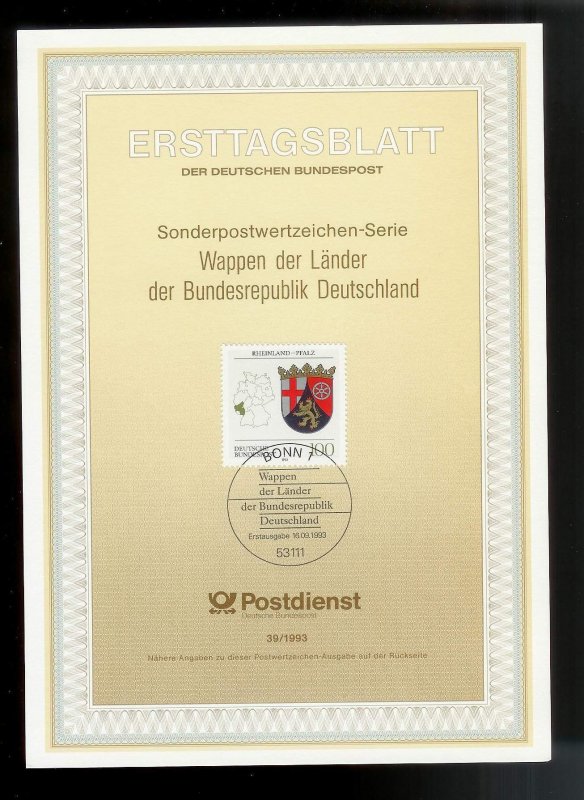 GERMANY (52) Ersttagsblatt FDC Presentation Cards