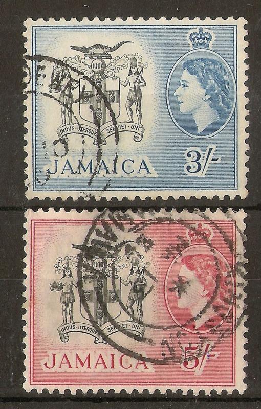 Jamaica 1956 3/- & 5/- SG171-172 Fine Used