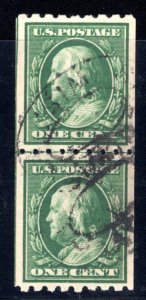 US Scott Number 390 Guide Line Pair Graded by PSAG - 95 grade