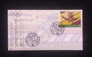 D) 2008, UNITED NATIONS, FIRST DAY COVER, ISSUE, XXIX OLYMPIC GAMES BEIJING,