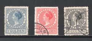 Netherlands #161-163   VF, Used, Complete Set, CV $6.15 ....   4200135