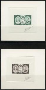 MONACO 8 SUNKEN PROOFS OR TRIAL PROOFS OF THE ROYAL WEDDING PRINCESS GRACE 