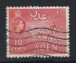 Aden Sc #49a: Queen Elizabeth II Pictorials 10c 1955 Used