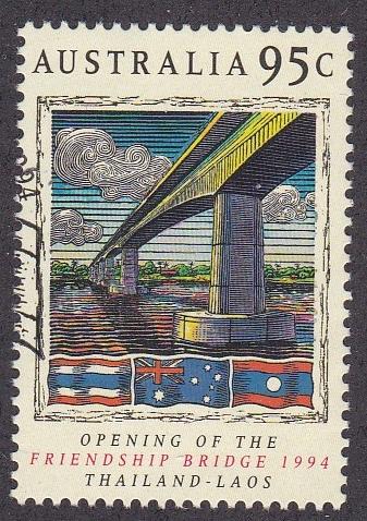 Australia # 1371, Friendship Bridge Opening Thailand - Laos, Used, 1/2 Cat.