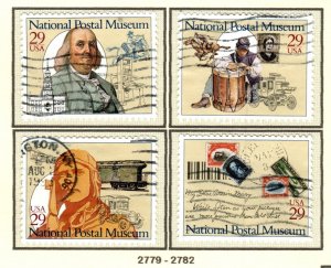 SC# 2779-82 - (29) - National Postal Museum, set of 4 USED singles from album