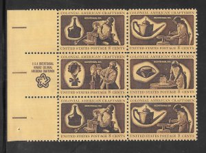#1456-59 MNH Slogan Block of 6