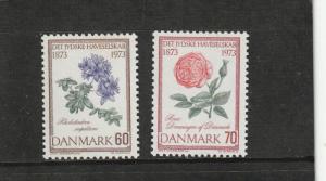 Denmark  Scott#  520-1  MNH  (1973 Horticultural Society)