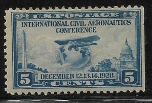 Scott #650 - 5c Blue Aeronautics Conference Fine - Unused (MH)