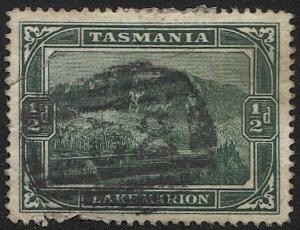 TASMANIA  Australia 1899 Sc 86, Used VF 1/2d Lake Marion, 162 Numeral cancel