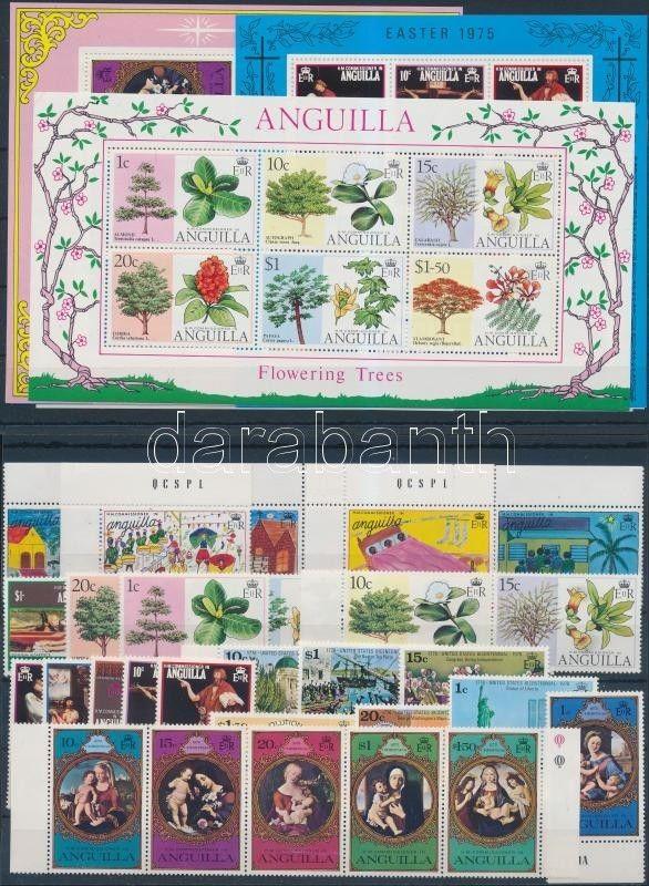 Anguilla stamp 1975-1977 9 diff sets + 7 diff blocks MNH 1975 WS200626