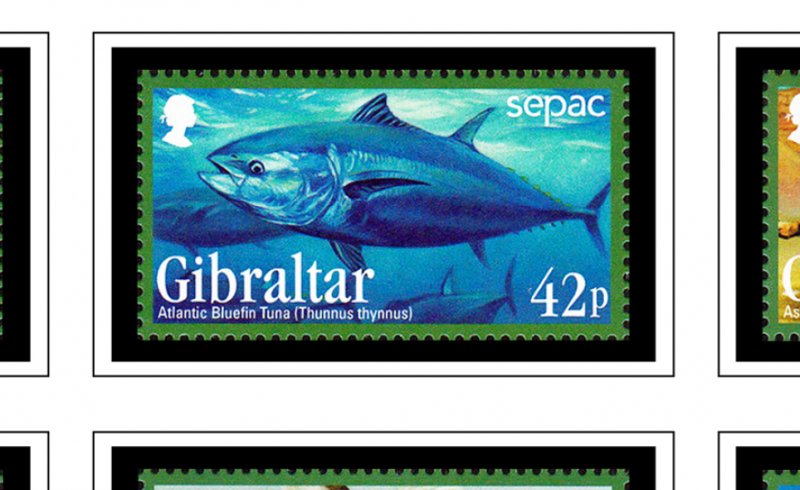 COLOR PRINTED GIBRALTAR 2011-2020 STAMP ALBUM PAGES (71 illustrated pages)