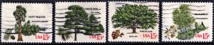 SC#1764-67 15¢ American Trees Singles (1978) Used