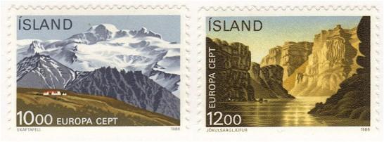 Iceland #622-3 MLH Europa set