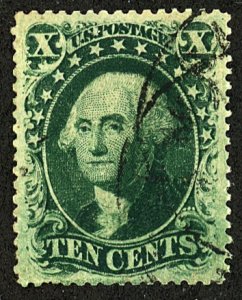 U.S. #35 Used with PSE graded cert F 70 tiny perf fault at bottom